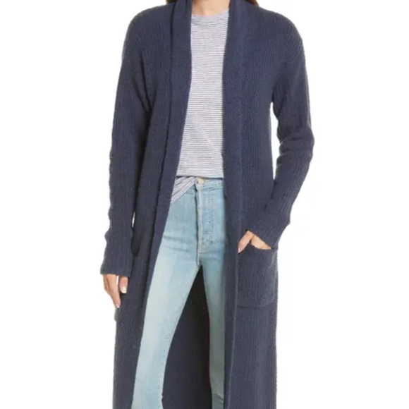 Solution Women’s Long Cardigan Navy - Picture 1 of 3